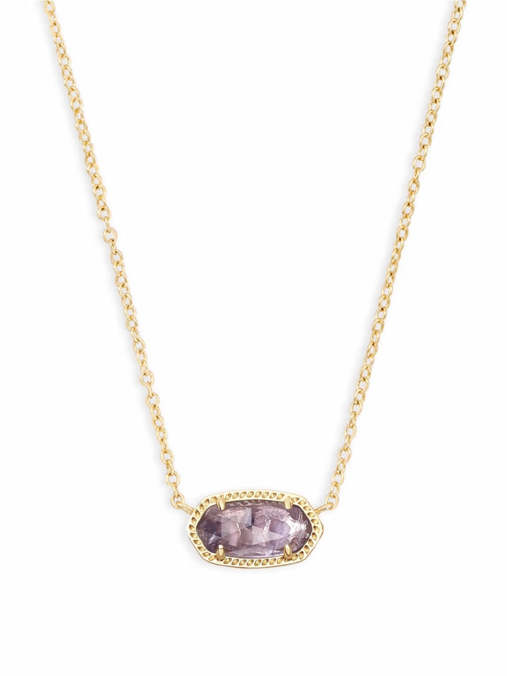 Kendra Scott Gold Necklace with amethyst stone